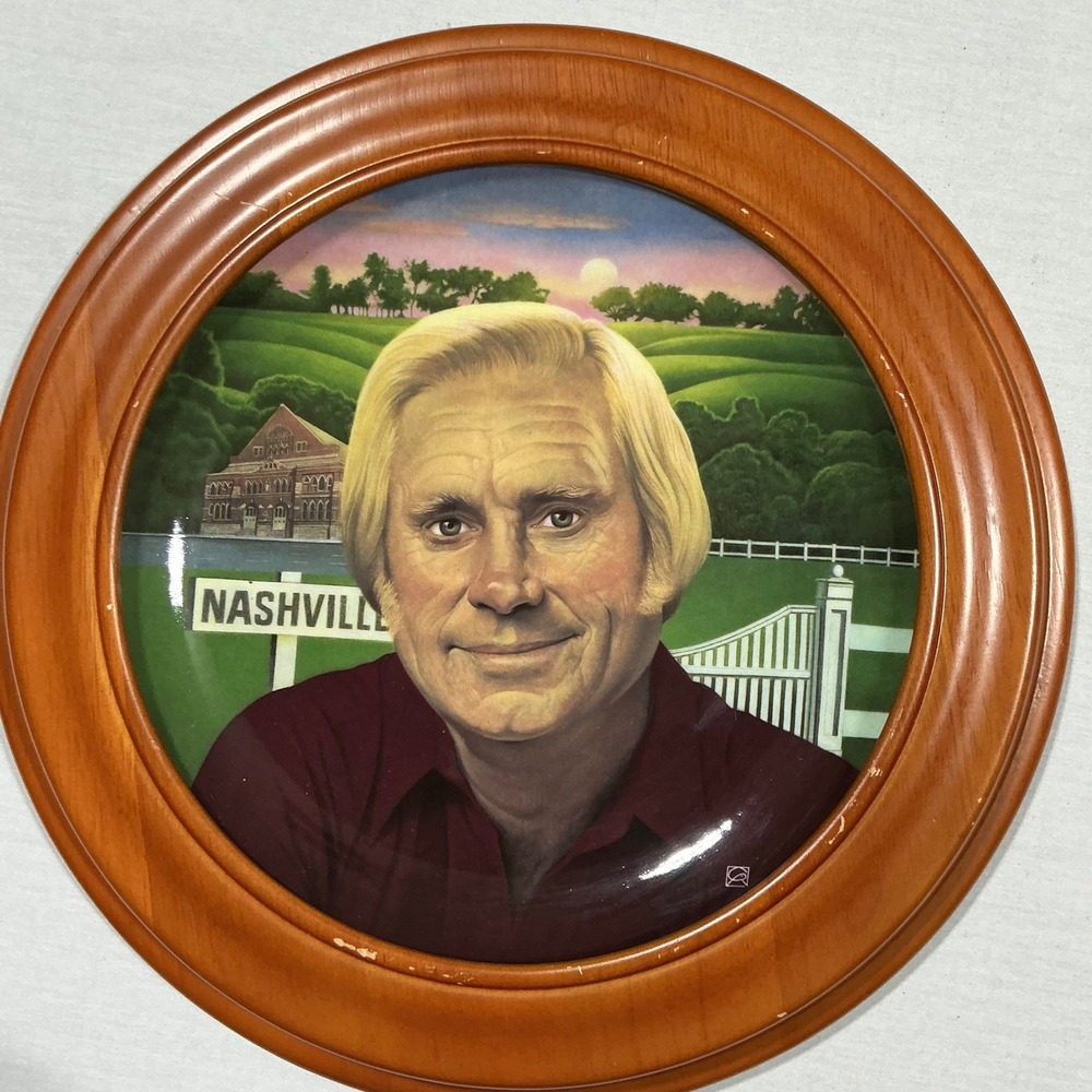 1993 George Jones Legends of Country Collection CMA Plate #2977A Framed